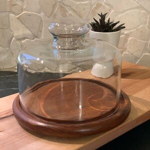 GAILSTYN-SUTTON | Teak Cheese Plate with Glass Dome